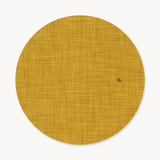Harvest Mustard Linen Charger Plate Cover