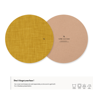 Harvest Mustard Linen Charger Plate Cover