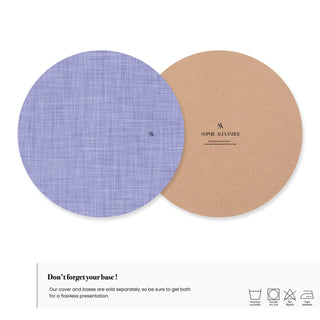 Lavender Mist Linen Charger Plate Cover