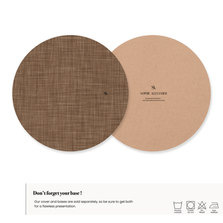 Rustic Moca Linen Charger Plate Cover