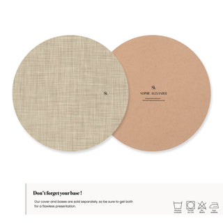 Soft Sand Linen Charger Plate Cover