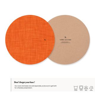 Terracota Spice Linen Charger Plate Cover