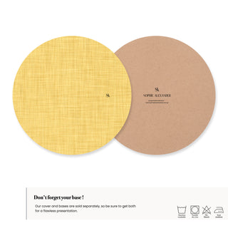 Flax Linen Charger Plate Cover