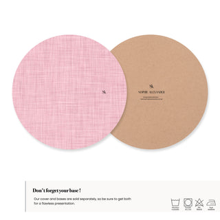 Petal Pink Linen Charger Plate Cover