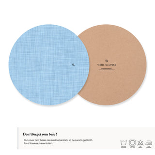 Frosted Lake Linen Charger Plate Cover