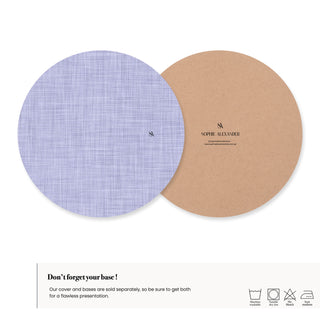 Hydrangea Linen Charger Plate Cover