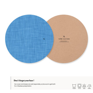 Cool Breeze Linen Charger Plate Cover
