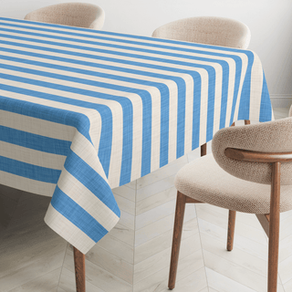 Cool Breeze Linen Stripes Tablecloth