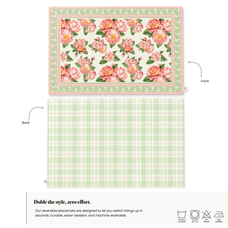 Carmelia Garden Reversible Placemat / Set 2