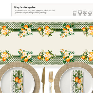Valencia Orange Table Runner