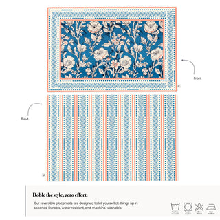 Wild Indigo Reversible Placemat / Set 2
