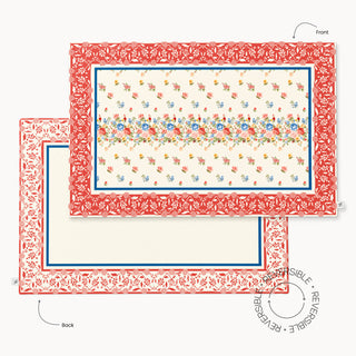 Country Blossom Reversible Placemat  / Set 2
