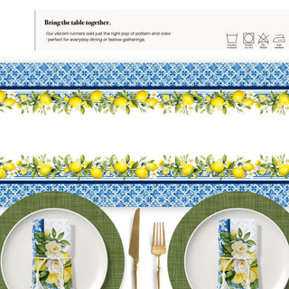 Lemon di Maiolica Table Runner