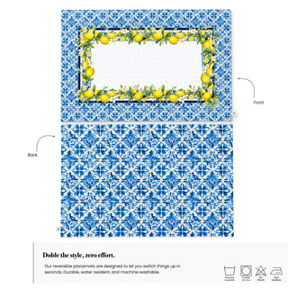 Lemon di Maiolica Reversible Placemat / Set 2