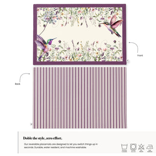 Secret Garden Reversible Placemat / Set 2