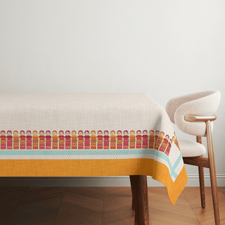 Worry Doll Gold Sienna Linen Tablecloth