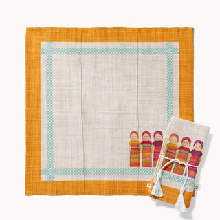 Worry Doll Gold Sienna Linen Napkin