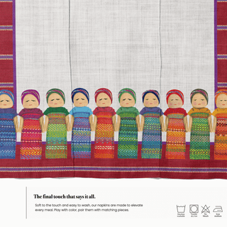 Red Worry Doll Napkin