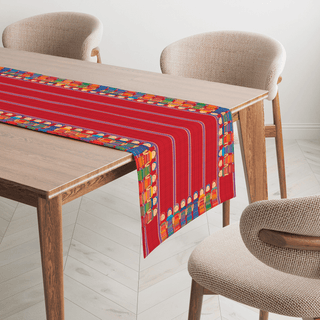 Red Worry Doll Table Runner