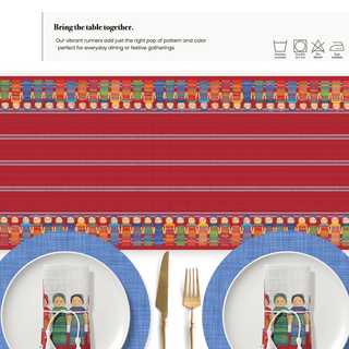 Red Worry Doll Table Runner