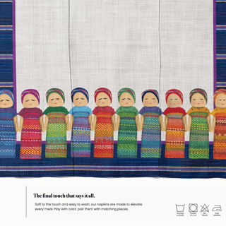 Blue Worry Doll Napkin