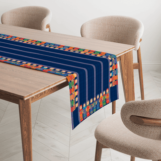 Blue Worry Doll Table Runner
