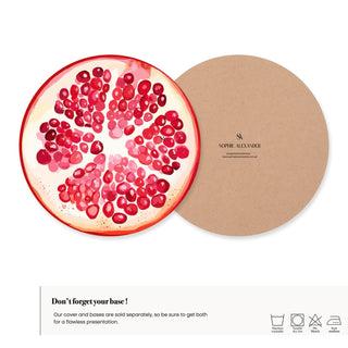 Pomegranate Slice Charger Plate Cover