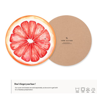 Grapefruit Slice Charger Plate Cover