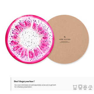 Dragonfruit Slice Charger Plate Cover
