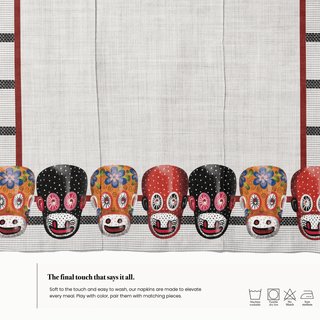 White Monkey Mask Napkin