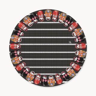 Black Monkey Mask Charger Plate Cover