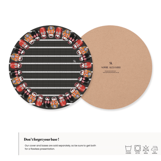 Black Monkey Mask Charger Plate Cover