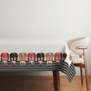 Black Monkey Mask Tablecloth