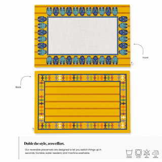 Tiger Mask Reversible Placemat / Set 2
