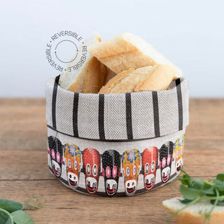 White Monkey Mask Bread Basket