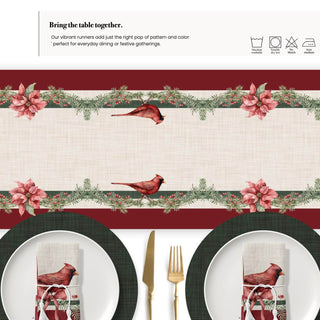 Cardinal Charm Table Runner