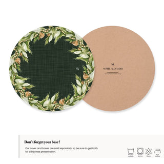 Evergreen Garland Grace Charger Plate Cover