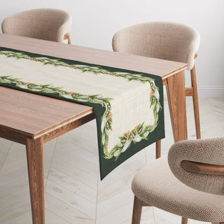Evergreen Garland Grace Table Runner