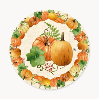 Pumpkin Harvest Charger Plate Cover