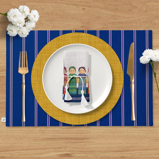 Blue Worry Doll Reversible Placemat / Set 2