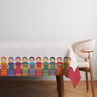 Red Worry Doll Tablecloth