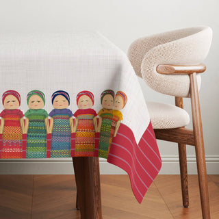 Red Worry Doll Tablecloth