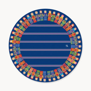 Blue Worry Doll Charger Plate Cover